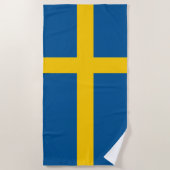 Vlag van Zweden Strandlaken (Voorkant)