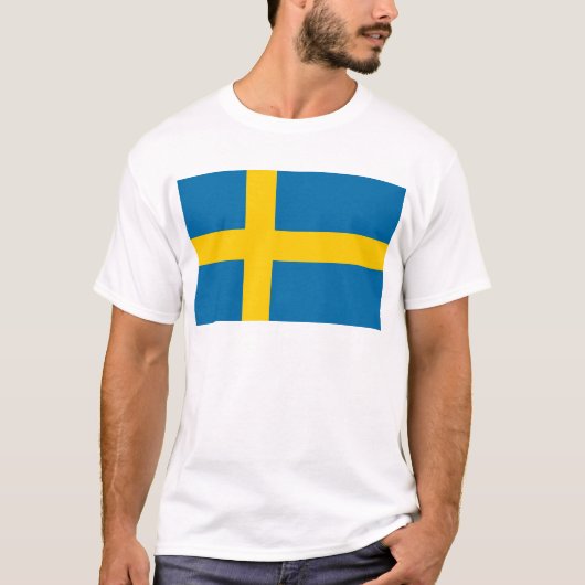 Vlag van Zweden T-shirt (Voorkant)