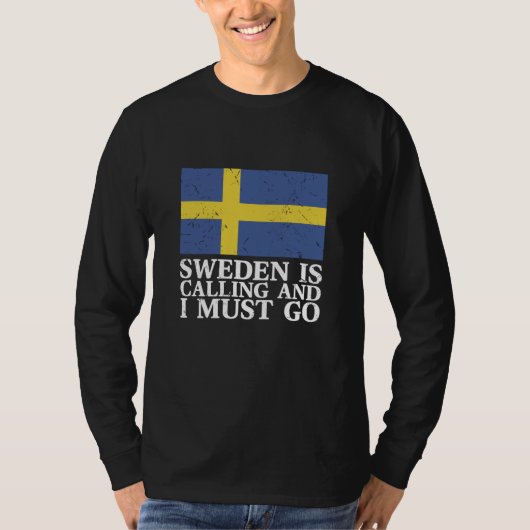 Vlag van Zweden T-shirt (Voorkant)