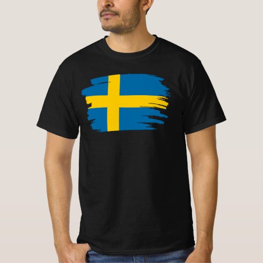 Vlag van Zweden T-shirt (Voorkant)