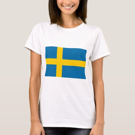 Vlag van Zweden T-shirt (Voorkant)