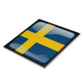 Vlag van Zweden Tegeltje (Zijkant)