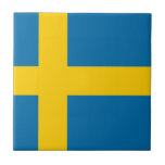 Vlag van Zweden Tegeltje<br><div class="desc">Vlag van Zweden - Sveriges vlagga</div>