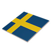 Vlag van Zweden Tegeltje (Zijkant)