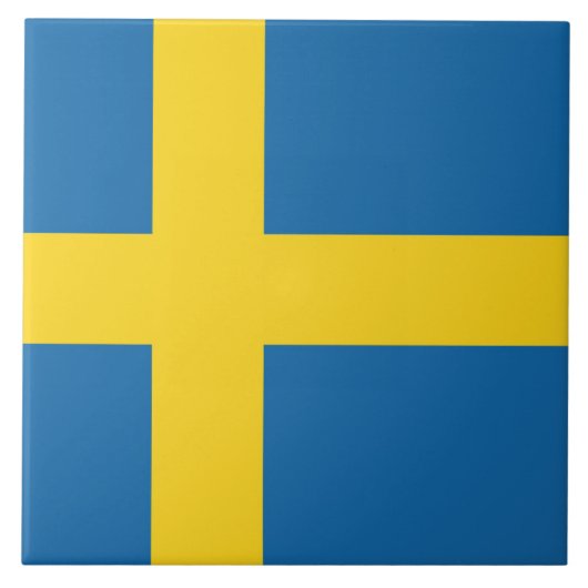 Vlag van Zweden Tegeltje (Voorkant)