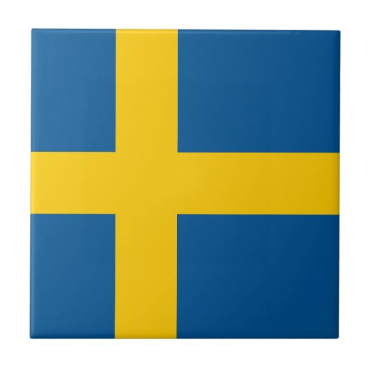 Vlag van Zweden Tegeltje (Voorkant)