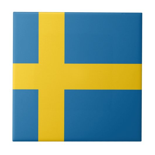 Vlag van Zweden Tegeltje (Voorkant)