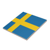Vlag van Zweden Tegeltje (Zijkant)