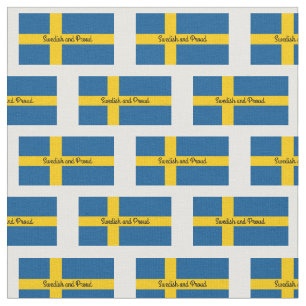 Vlag van Zweden - Tekst bewerken Stof