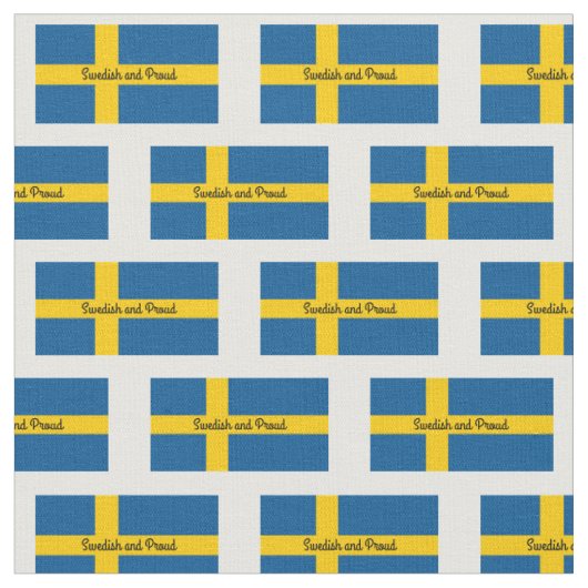 Vlag van Zweden - Tekst bewerken Stof (Close Up)