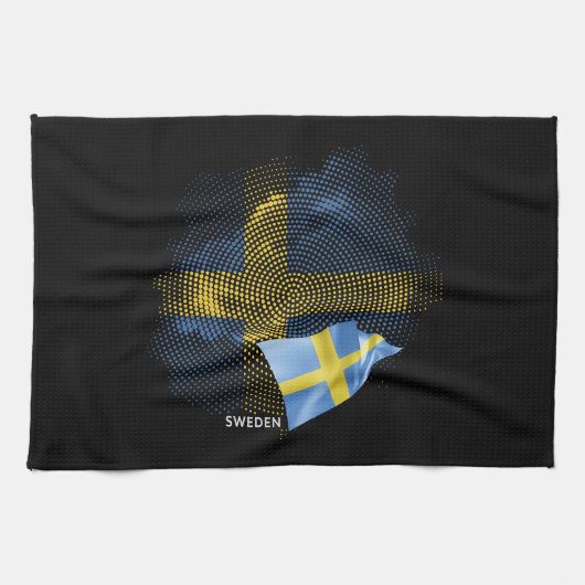 Vlag van Zweden Theedoek (Horizontaal)