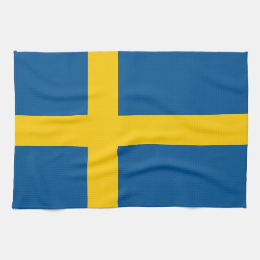 Vlag van Zweden Theedoek (Horizontaal)