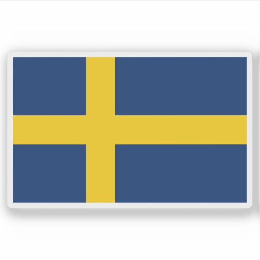 Vlag van Zweden (voor 1906) Sticker (Voorkant)