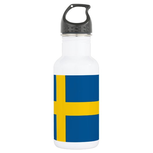 Vlag van Zweden Waterfles (Voorkant)