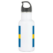 Vlag van Zweden Waterfles (Achterkant)