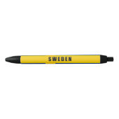 Vlag van Zweden Zwarte Inkt Pen (Voorkant)