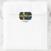 Vlag van Zweden, Zweedse vlag Ronde Sticker (Tas)