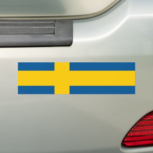 Vlag van Zweedse Bumpersticker (Op auto)