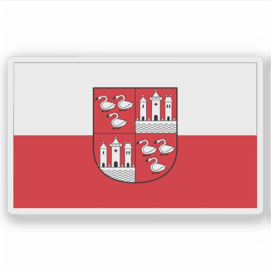 Vlag van Zwickau, Duitsland Sticker (Voorkant)