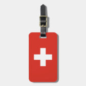 Vlag van Zwitserland Bagagelabel (Voorkant verticaal)