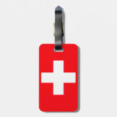 Vlag van Zwitserland Bagagelabel (Achterkant verticaal)
