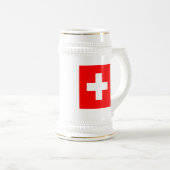 Vlag van Zwitserland Bierpul (Voorkant rechts)