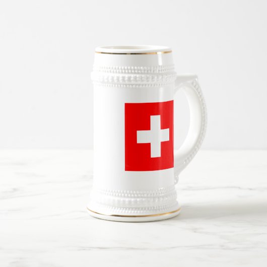 Vlag van Zwitserland Bierpul (Voorkant rechts)