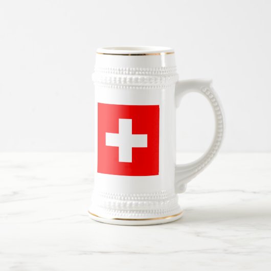 Vlag van Zwitserland Bierpul (Rechts)