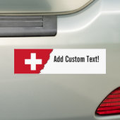Vlag van Zwitserland Bumpersticker (Op auto)