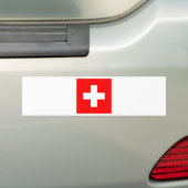 Vlag van Zwitserland Bumpersticker (Op auto)