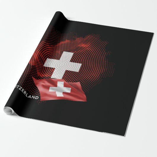 Vlag van Zwitserland Cadeaupapier (Uitgerold)