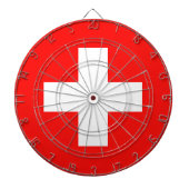 Vlag van Zwitserland Dartbord (Voorkant)