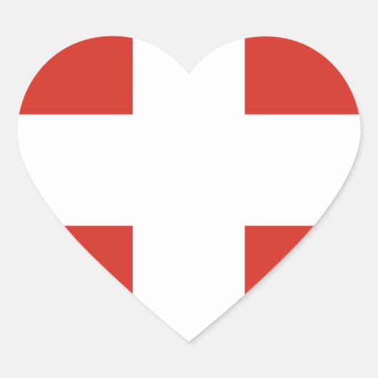 Vlag van Zwitserland - Die Nationalflagge der Schw Hart Sticker (Voorkant)