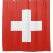 Vlag van Zwitserland Douchegordijn (Voorkant)