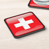 Vlag van Zwitserland Drankjes Onderzetter (Linkerzijde)