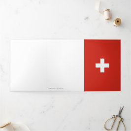 Vlag van Zwitserland Drieluik Kaart