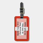 Vlag van Zwitserland Easy ID Personal Bagagelabel (Voorkant verticaal)