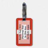 Vlag van Zwitserland Easy ID Personal Bagagelabel (Achterkant verticaal)