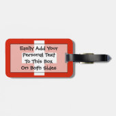 Vlag van Zwitserland Easy ID Personal Bagagelabel (Achterkant horizontaal)