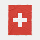 Vlag van Zwitserland Fleece Deken (Voorkant)