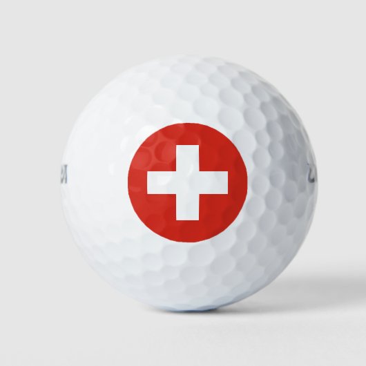 Vlag van Zwitserland Golfballen (Voorkant)