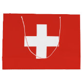 Vlag van Zwitserland Groot Cadeauzakje (Achterkant)