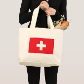 Vlag van Zwitserland Grote Tote Bag (Voorkant (product))