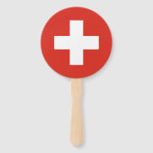 Vlag van Zwitserland Handwaaier (Achterkant)