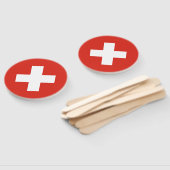 Vlag van Zwitserland Handwaaier (Niet-gemonteerd)