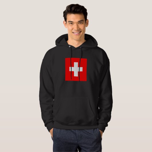 Vlag van Zwitserland Hoodie (Voorkant volledig)