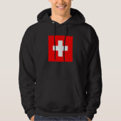 Vlag van Zwitserland Hoodie (Voorkant)