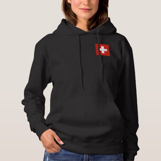 Vlag van Zwitserland Hoodie (Voorkant)