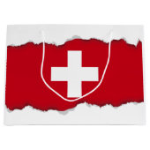 Vlag van Zwitserland Large Cadeautasje (Voorkant)