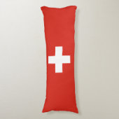 Vlag van Zwitserland Lichaamskussen (Voorkant Verticaal)